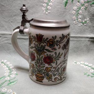 Schrobenhausen Germany Rein Zinn 5 1/2 Tall Porcelain Stein CO400